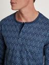 Pyjama long homme avec bord élastique 100% coton CALIDA "Relax Imprint" 47786 - Coronet Blue 469