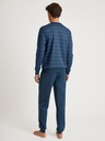 Pyjama long homme avec bord élastique 100% coton CALIDA "Relax Imprint" 47786 - Coronet Blue 469
