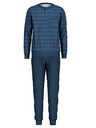 Pyjama long homme avec bord élastique 100% coton CALIDA "Relax Imprint" 47786 - Coronet Blue 469