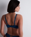 Soutien-gorge triangle push-up avec armatures et collier amovible AUBADE "Sumptuous Waves" 3CN81 - Imperial Blue IMBL