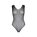 Body transparent & strass sexy LEG AVENUE 89260 - Noir 001