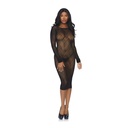 Longue robe transparente sexy LEG AVENUE 86800 - Noir 001