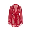 Peignoir court + string LEG AVENUE 86107 - Rouge