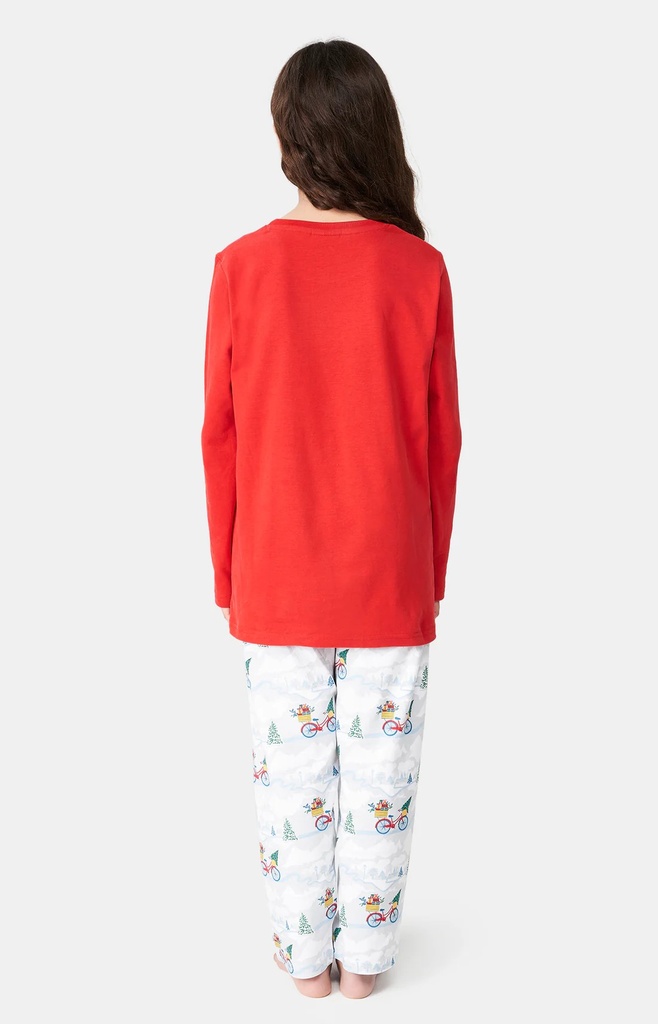 Pyjama long enfant ARTHUR "Hotte Montagne" LUK - Blanc NOELH24
