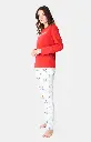 Pyjama long femme ARTHUR "Hotte Motagne" MOL - Blanc NOELH24