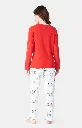 Pyjama long femme ARTHUR "Hotte Motagne" MOL - Blanc NOELH24