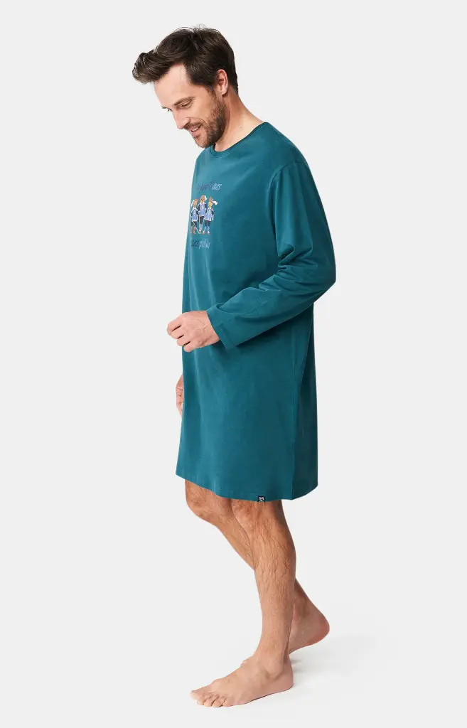 Chemise de nuit homme TU maxi T-shirt ARTHUR "Un pour Tours" MSW - Vert ATOSH24