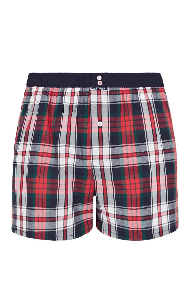 Caleçon américain homme avec maintien 100% coton bio ARTHUR "Le Club" CSP - Rouge PM011