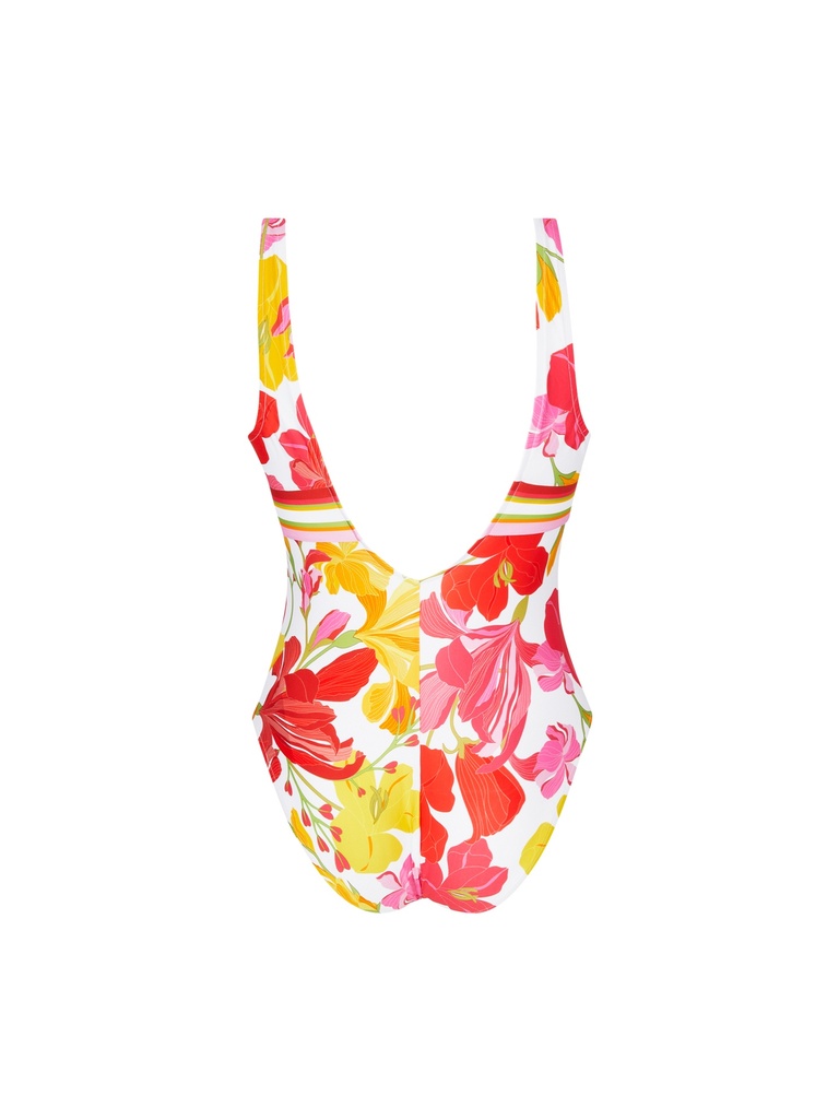 Maillot Nageur Maintien sans armatures avec coques LISE CHARMEL "Envolée Florale" ABB6983 - Bouquet Florale 19038