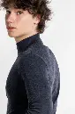 Pull homme col montant laine & soie OSCALITO 628 - Anthracite 223-3