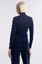 Pull col roulé laine & soie OSCALITO 3478 - Marine 474
