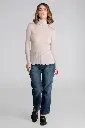 Sous pull à côte laine & soie OSCALITO 3438 - Beige 385