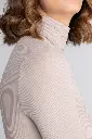Sous pull à côte laine & soie OSCALITO 3438 - Beige 385