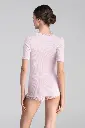T-shirt col rond laine & soie OSCALITO 3414 - Rosewood 632