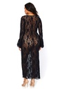 Longue robe transparente en dentelle sexy - Plus size - LEG AVENUE 86092Q - Noir 001