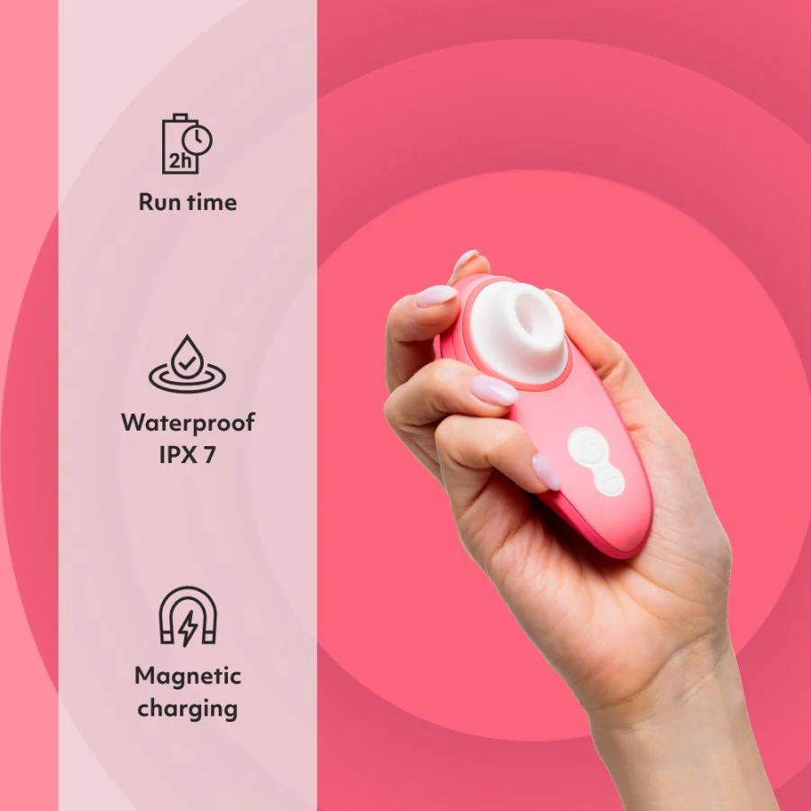 Stimulateur clitoridien à ondes pulsées pour les voyages WOMANIZER "Liberty 2" - Vibrant Rose