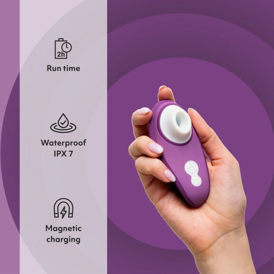 Stimulateur clitoridien à ondes pulsées pour les voyages WOMANIZER "Liberty 2" - Purple