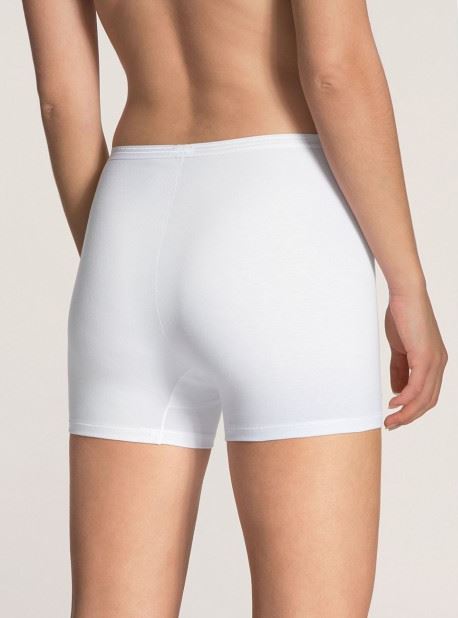 Culotte short à longues jambes 95% coton CALIDA "Comfort" 25024 - Blanc 001 (Dos)