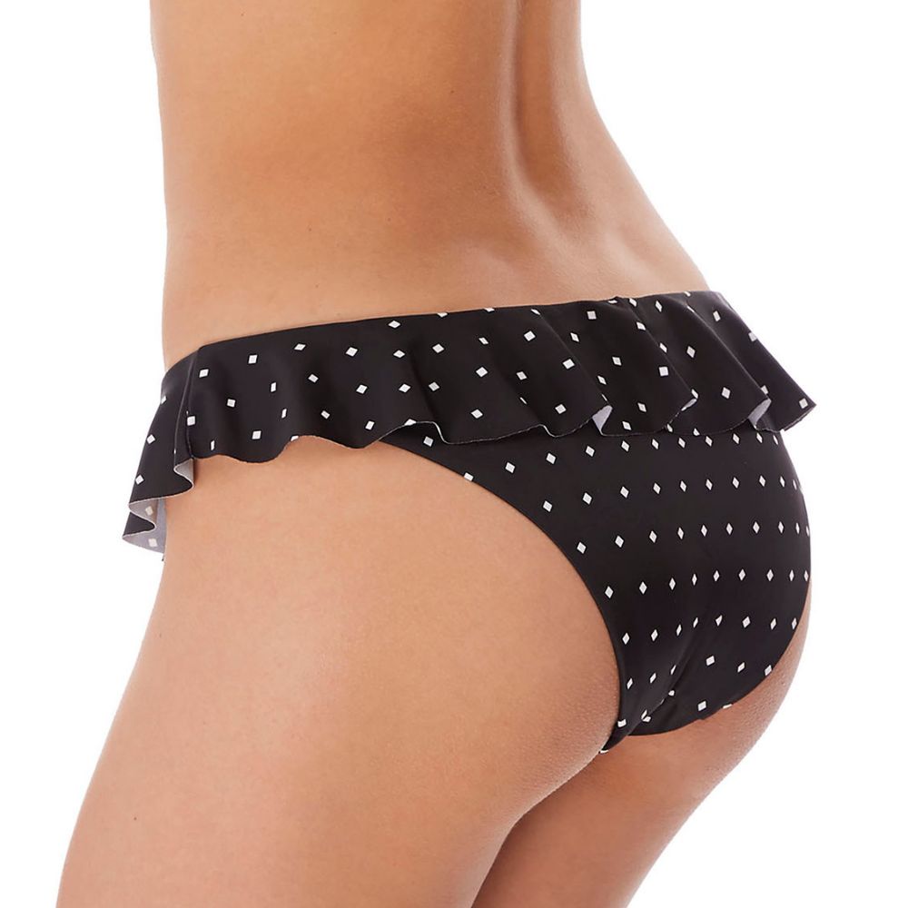 Slip de bikini italien à volant FREYA "Jewel Cove" AS7235 - Noir BLK