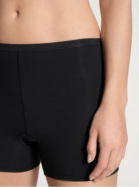 Culotte short à longues jambes 95% coton CALIDA "Comfort" 25024 - Noir 992 (Zoom)