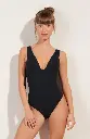 Maillot Triangle Paddé Dos Nu PAIN DE SUCRE "Avany 61" - Noir