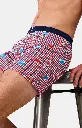Caleçon américain homme avec maintien 100% coton bio ARTHUR "Le Club" CSP - Multicolore 1146E25
