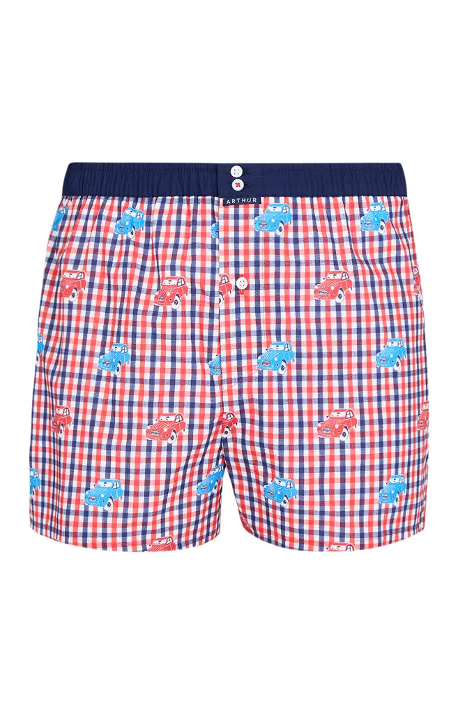 Caleçon américain homme avec maintien 100% coton bio ARTHUR "Le Club" CSP - Multicolore 1146E25