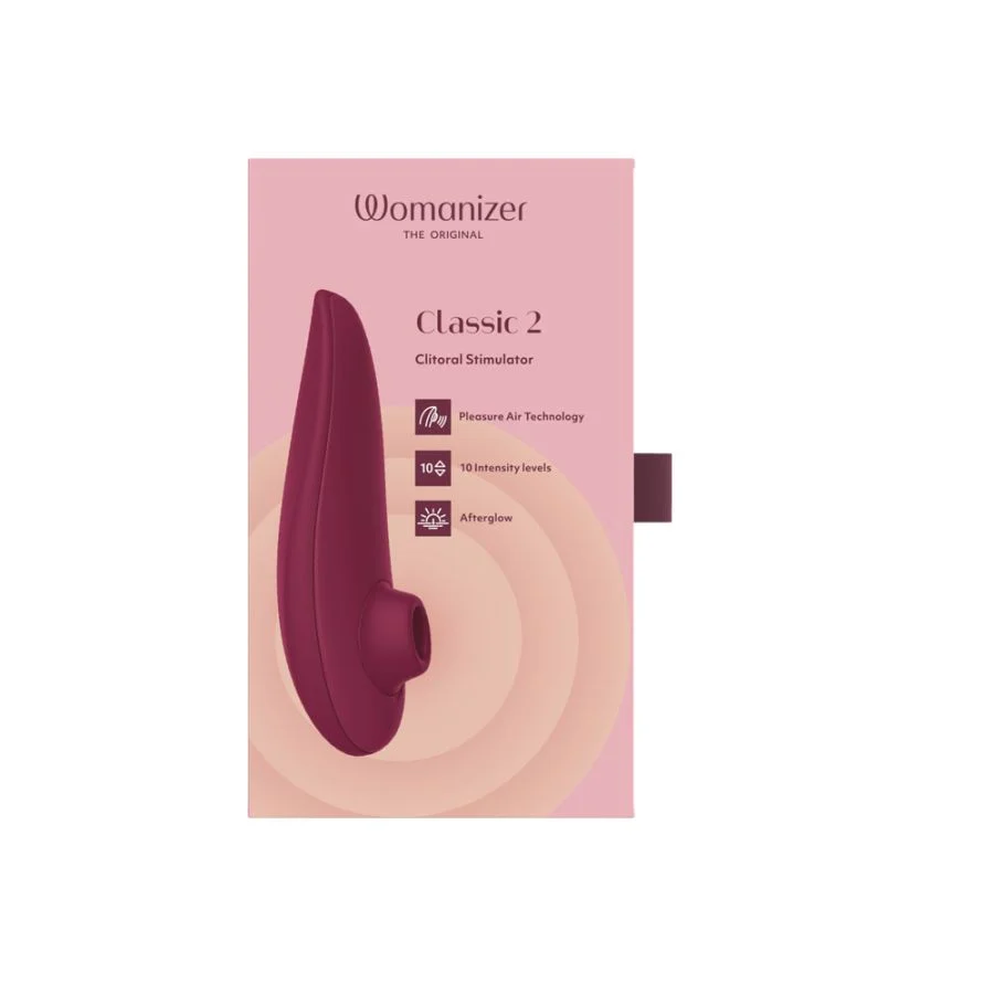 Stimulateur clitoridien à ondes pulsées WOMANIZER "Classic 2" - Bordeaux