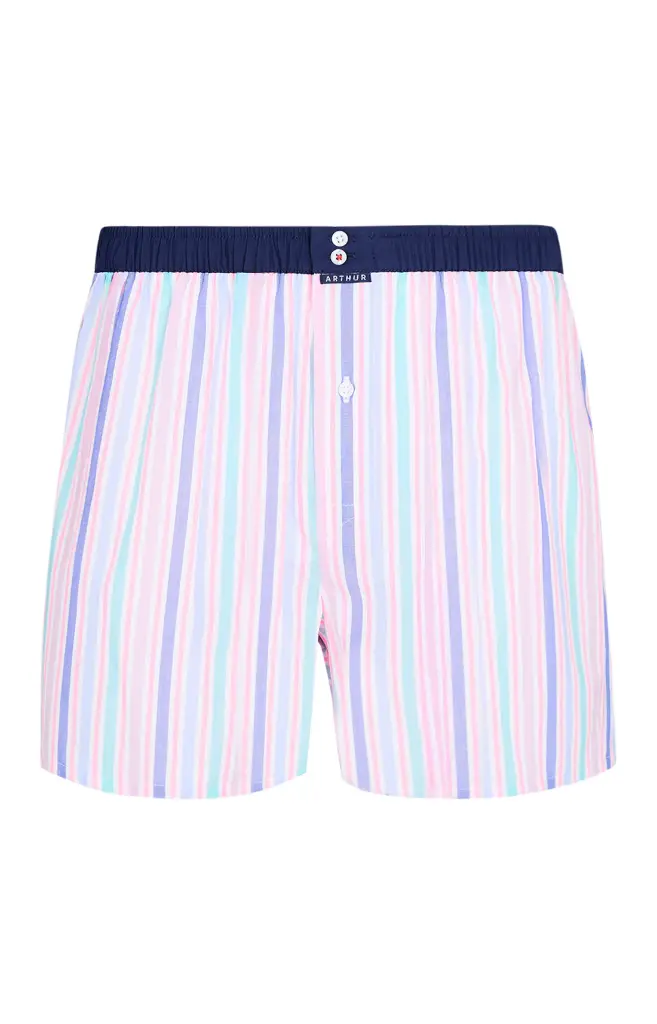 Caleçon américain homme avec maintien 100% coton bio ARTHUR "Le Club" CSP - Multicolore 1159E25