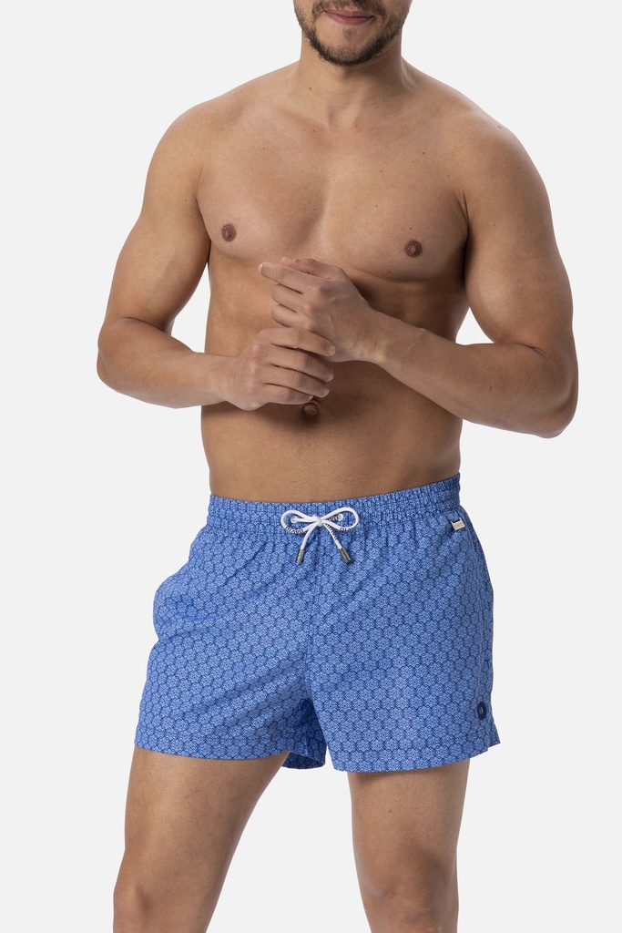 Short de bain DAVID MAN "Amalfi" DM25-024 - Bleu Multicolor MLT