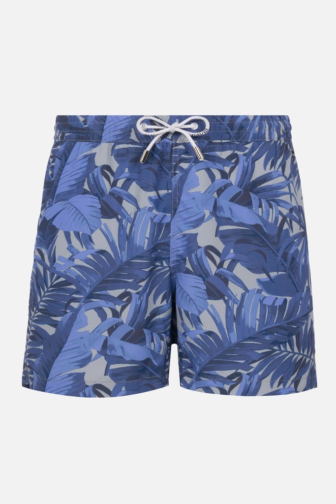 Short de bain avec maintien intégré DAVID MAN "Storme Blue" DM25-019 - Bleu Multicolor MLT