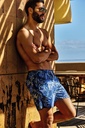 Short de bain avec maintien intégré DAVID MAN "Storme Blue" DM25-019 - Bleu Multicolor MLT