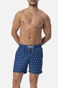 Short de bain avec maintien intégré DAVID MAN "Palm Tree" DM25-026 - Bleu Multicolor MLT