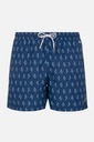 Short de bain avec maintien intégré DAVID MAN "Palm Tree" DM25-026 - Bleu Multicolor MLT