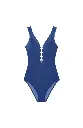 Maillot décolleté profond avec clips PAIN DE SUCRE "Bonnie 61" - Bleu Jeans 