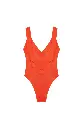 Maillot échancré et décolleté en V PAIN DE SUCRE "Yao 61" - Orange