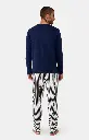 Pyjama long homme 100% coton bio ARTHUR "Randormeur" ULY - Marine RANDE25