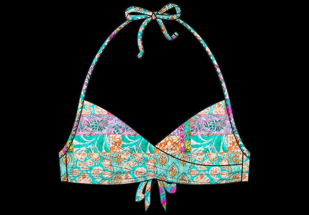 Haut de Bikini BANANA MOON "Eyro Jaipur" - Turquoise MIK14