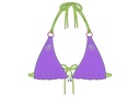 Haut de Bikini triangle avec coques sans armatures BANANA MOON "Braro Beachterry" - Lilas Vert LNG15