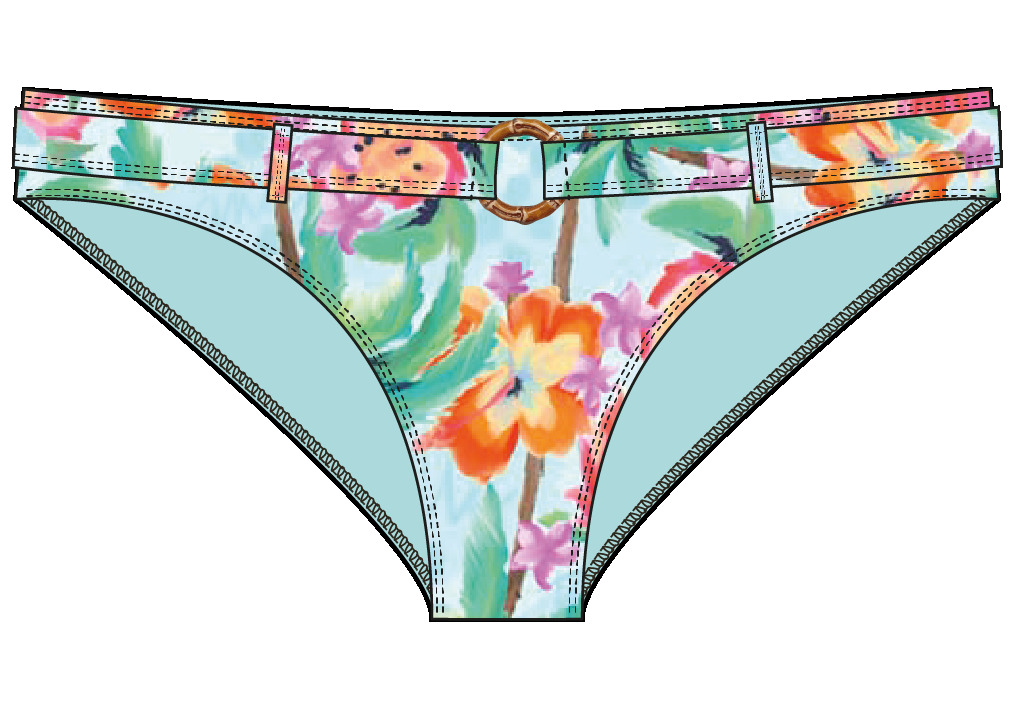 Bas de Bikini BANANA MOON "Dita Dragonfruit" - Lagon MKF04