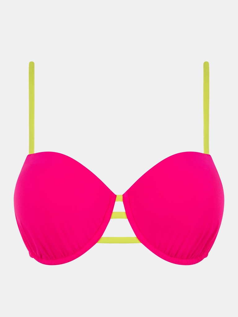 Haut de Bikini armaturé coque memory CHANTELLE "Easy Pop" C22JN9 - Raspberry 07J