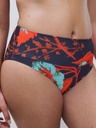 Bas de Bikini culotte taille haute rabatable CHANTELLE "Icon" C16VC5 - Ink Flowers A02