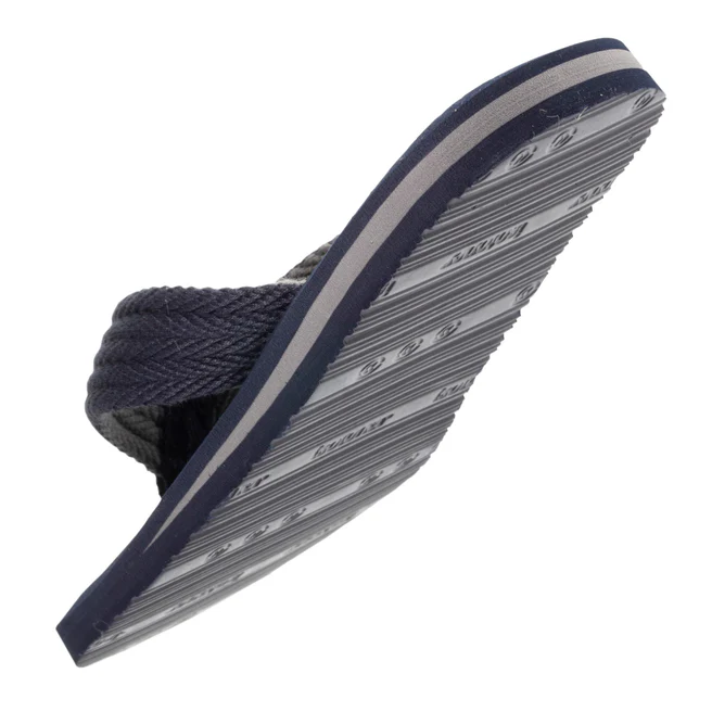 Thongs homme tige corde ISOTONER 96369-AFU - Marine Gris 