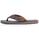 Thongs homme tige corde ISOTONER 96376-AFU - Gris Brun