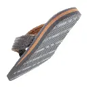 Thongs homme tige corde ISOTONER 96376-AFU - Gris Brun