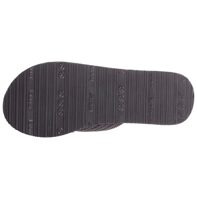 Thongs homme tige corde ISOTONER 96376-AFU - Gris Brun
