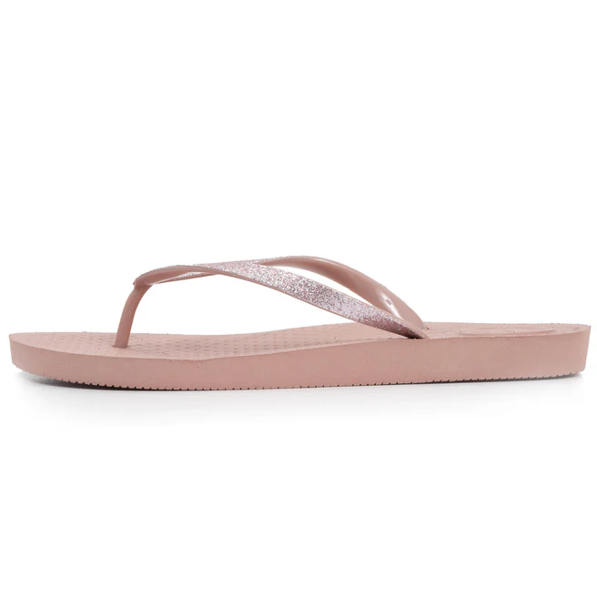 Thongs femme tige paillettes ISOTONER 94502 - Vieux Rose ABS (copie)