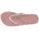 Thongs femme tige paillettes ISOTONER 94502 - Vieux Rose ABS (copie)