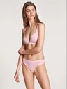 Slip coupe classique coton & satin CALIDA "Cate" 22258 - Chalk 230 (En entier)