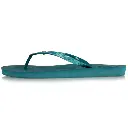 Thongs femme tige paillettes ISOTONER 94502 - Vert Canard VCD